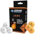 Donic-Schildkröt Tischtennisball Jade, Poly 40+ Qualität, 6 STK. im Blister, 3X weiß / 3X orange