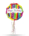 Pinata Happy Birthday bunt für Kinder-Geburtstag Schlag-Pinata 44 x 9 x 44 cm