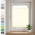 Sonello Plissee Klemmfix ohne Bohren 85cm x 140cm Creme Faltrollo Plisseerollo Jalousie für Tür & Fenster Blickdicht Sichtschutz Sonnenschutz Fertifplissee Rollo