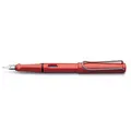 LAMY safari moderner Füllhalter 016 aus robustem Kunststoff in rot mit ergonomis