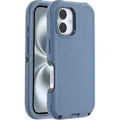 OtterBox Defender Series MagSafe Hülle für iPhone 16, stoßfest, sturzsicher, extrem robust, Schutzhülle, 7X getestet nach Militärstandard, Blau