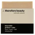 therefore beauty - Duschseife, Gesichtsseife und Haarseife block 003 "Sheabutter" – 100g - Naturseife ohne Plastik, Vegan, Palmölfrei, Tierversuchsfrei