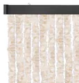Arsvita Insektenschutzvorhang 120x220 cm (Breite x Länge) Flauschvorhang in Beige meliert für Camping, Terrasse, Pavillon oder Balkontür, Fadengardine Ø4cm