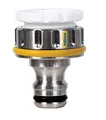 Hozelock Anschlußstücke Hahnstück PRO für Außenbereich für Außenhähne mit Gewinde 3/4” BSP (G3/4) / 1/2” BSP (G1/2) Hahnanschluss, Mehrfarbig, 3/4” & 1/2”