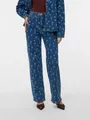 Vero Moda Straight-Jeans VMTESSA HR WIDE FLOWER DENIM JEANS RA380 mit Blumenmuster