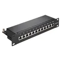 Goobay CAT 6a 25,40cm (10") Patch Panel, 12 Port, Schwarz (93796)