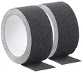 AGT Antirutschband: 2er-Set Anti-Rutsch-Klebeband schwarz, robust, wasserfest, 48 mm x 4 m (Anti-Rutsch-Klebeband Außenbereich, Antirutschband Außenbereich, Selbstklebende Fliesen)
