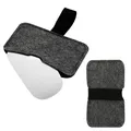 kwmobile Tasche kompatibel mit Apple Magic Mouse 1 / Magic Mouse 2 / Logitech Pebble Wireless Hülle - Filz Cover für Computer Maus - Schutzhülle für PC Mouse Dunkelgrau Schwarz