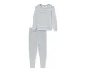 Schiesser Frottee-Pyjama-Set - Damen - Gr. 38 - grau/gestreift