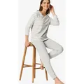 Schiesser Pyjama Casual Essentials (2 tlg) schlafanzug schlafmode bequem bunt|grau|silberfarben M (38)