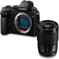 Panasonic LUMIX DC-S5E-K S5 Full Frame spiegellose Kamera mit 50 mm F1.8 Objektiv, 4K 60P Videoaufnahme mit Flip Screen und WLAN, L-Halterung, 5-Achsen Dual I.S, (schwarz)