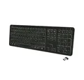 LogiLink ID0209 Funk-Tastatur PC-Tastatur (Regenbogenfarben-Hintergrundbeleuchtung, 2,4 GHz, kabellos, USB)