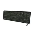 Tastatur kabellos Funk 2,4Ghz Hintergrundbeleuchtung RGB Computer Büro Office PC