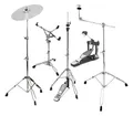Schlagzeug Hardware Pack Einsteiger Drum Zubehör Set Becken Ständer Fußmaschine