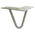 WAGNER Möbelbein/Tischbein/Möbelfuß - Hairpin Leg - Retro Style - Stahl pulverbeschichtet Vintage, 12 x 12 x 10 cm, Bein konisch/schräg verlaufend, integrierte Anschraubplatte - 12821701