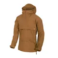 Helikon-Tex Taktische Feldjacke Anorak Woodsman - Bushcraft, Outdoor - mit Kapuze, viele Taschen - Winddichte Outdoorjacke - Coyote - Größe S