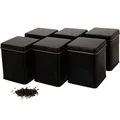 Dosenritter | 6x klassische eckige Teedose/Vorratsdose, STAPELBAR, aromadicht aus Metall für je 140g Earl Grey, inkl. 6 Etiketten | 9.8x7.6x7.6 cm (H,B,T) | auch ideal als Mehl- oder Gewürzdose