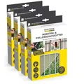 EASYmaxx Insektenschutz-Fensterrahmen Fliegengitter mit Pollenschutz 150 x 180 cm, 4er Set, (4-St) weiß 150 cm x 180 cm