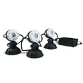 OASE 50513 LunAqua Mini LED warm - 3 kleine Außenlichter zur Unterwasserbeleuchtung und Gartenbeleuchtung mit warmweißen Lichtakzenten energiesparend für Gartenteich, Fischteich, Pool, Außenbereich