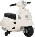 HOMCOM VESPA Elektromotorrad Kindermotorrad Elektrofahrzeug 18-36 Monate 3 km/h LED-Licht Sound Kunststoff-kunststoff Metall Weiß 66,5 x 38 x 52 cm