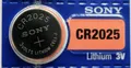 2PC Sony CR2025 2025 Lithium 3 V Armbanduhr Knopfzell-Batterien