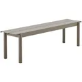 Muuto Linear Steel Gartenbank, 170 cm, taupe