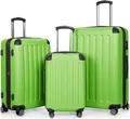 HAUPTSTADTKOFFER - Spree - Kofferset 3tlg Hartschalenkoffer Reisekoffer mit Erweiterung Trolley-Set, TSA, 4 Rollen, S M & L,Apfelgrün