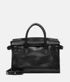 Liebeskind Berlin Schultertasche Satchel, Geräumige Handtasche aus glänzendem Leder