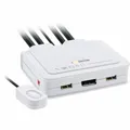 InLine KVM Switch, 2-fach, USB-C + DisplayPort zu DisplayPort 1.2, 4K, mit Audio