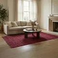 Elegant Floors® Chindi Teppich Violet 70x140 cm handgewebt aus Baumwolle – nachhaltiger Flachgewebe Läufer für Flur