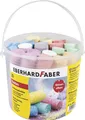 EBERHARD FABER 526520 - Straßenkreide Glitzer 20er Eimer, 6 leuchtenden Farben Straßenmalkreide mit Glitzereffekt