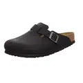 Birkenstock Classic Boston Leder 59463, Clogs, Schwarz (Schwarz 49), 39 EU (5.5 UK)