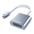 BENFEI USB C auf DVI Adapter, USB Typ C [Thunderbolt 3/4] zu DVI-D Adapter Stecker auf Buchse, Konverter für iPhone 15 Pro/Max MacBook Pro/Air 2023 iPad Pro iMac S23 XPS 17 usw