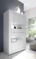 Home affaire Vitrine Basic Höhe 162 cm, Standvitrine mit 4 Türen - Metallgriffe, Stauraumvitrine in moderner Rahmenoptik, Hochschrank, Anrichte