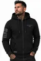 Sublevel Herren Zip Kapuzenpullover NIK Black H10608BC21524A4NO-M