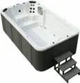 XXL Luxus Led Swim Spa 400x230cm Whirlpool Gegenstromanlage Outdoor Schwimmbad v2