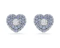 Swarovski Ohrring-Set Swarovski Ohrstecker Hyperbola 5683576 Herz, Blau, Rhodiniert