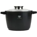 Granit-Topf Rubin 6,2 L inkl. Deckel – Induktionsgeeignet, Silikongriffe, langlebige GREBLON C3-Beschichtung