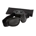 PiWear Black Hills SM Motorrad Brille dunkel getönt mit Band, smoke 