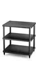 Solidsteel S3-3 HiFi Audio Rack Black Modular MDF 110 Kg Belastbar Schwarz Matt