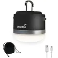 Skandika Campinglampe Tarfala | LED Lampe, aufladbar, stufenlos dimmbar, Haken zum Aufhängen, USB Anschluss, 3600 mAh Powerbank, warmweiß, kaltweiß, 110 h Akku | Zeltlampe Outdoor Camping Lampe