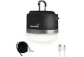 Skandika LED Gartenleuchte Campinglampe Tarfala, aufladbar, USB Anschluss, 3600 mAh Powerbank, stufenlos dimmbar, 110 h Akku, Zeltlampe, Haken zum Aufhängen, Outdoor