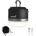 Skandika Campinglampe Tarfala LED-Lampe aufladbar dimmbar mit Haken schwarz Neu