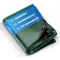 NEMAXX® Abdeckplane 650 g/m² 3x4 m (12 m²) Grün – reißfeste PVC-Gewebeplane, 100% wasserdicht & UV-beständig, Messing-Ösen, verschweißter Saum – für LKW, Anhänger, Boot, Holz, Pool & Garten
