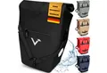 Valkental Fahrradtasche Gepäckträgertasche mit Umhängeschlauf, 2in1 wasserdicht, mit Rolltop Verschluss & Laptopfach 28L