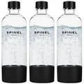 NEU Spinel Soda Flasche 1L Schwarz 3er Set BPA frei Wassersprudler Zubehör