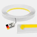 NOBILY Fensterleiste 20mm mit Lippe / 5 Meter/PVC - selbstklebend Flachleisten Kunststoffleisten Profileleisten Abschlussleisten Zierleisten zur Fenster Montage