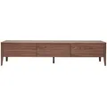 Vintage TV-Möbel Walnuss-Finish 3 Schubladen B180 cm BENJA