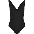 URBAN CLASSICS Monokini Urban Classics Damen Ladies Recycled High Leg Swimsuit schwarz XS