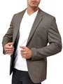 JEFF Herren Oscar Sakko mit Stretch | Anzugjacke Jackett Herrenblazer Fischgrätenmuster oder Kariert Dark Houndstooth, 48